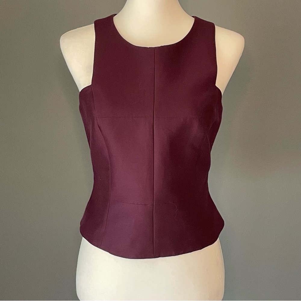 Halston Heritage Silk Blend Top Size 10